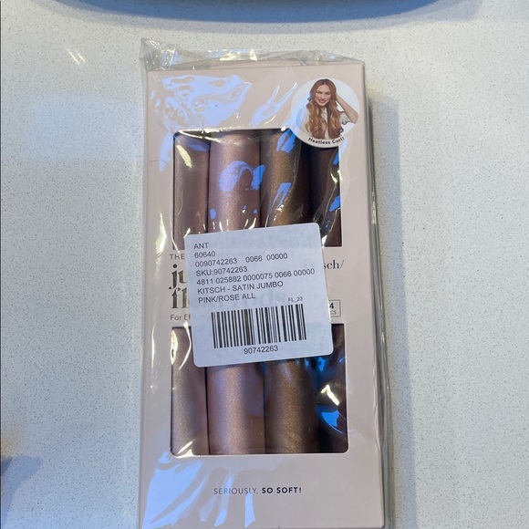 Kitsch Other - Kitsch Satin Jumbo Hair Rollers - Pink & Rose Gold NWT